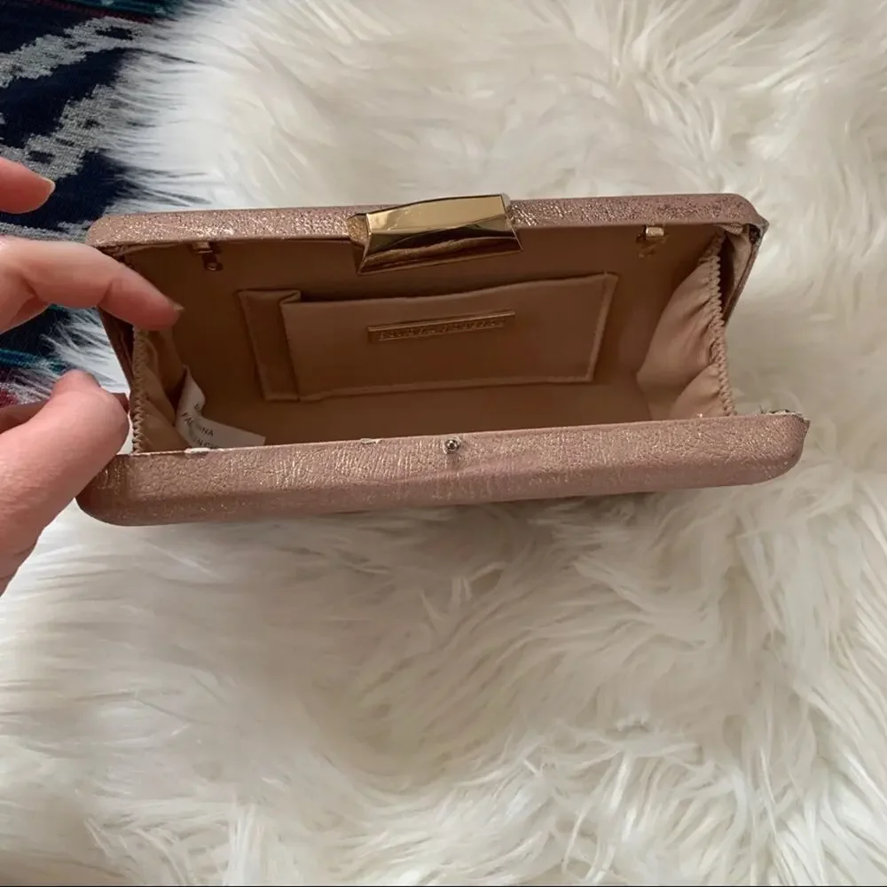 Sondra Roberts Baby Pink Blush Metallic clutch - Picture 9 of 10